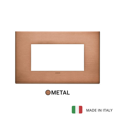 Vimar Eikon Plate 4M Metal Brushed Copper