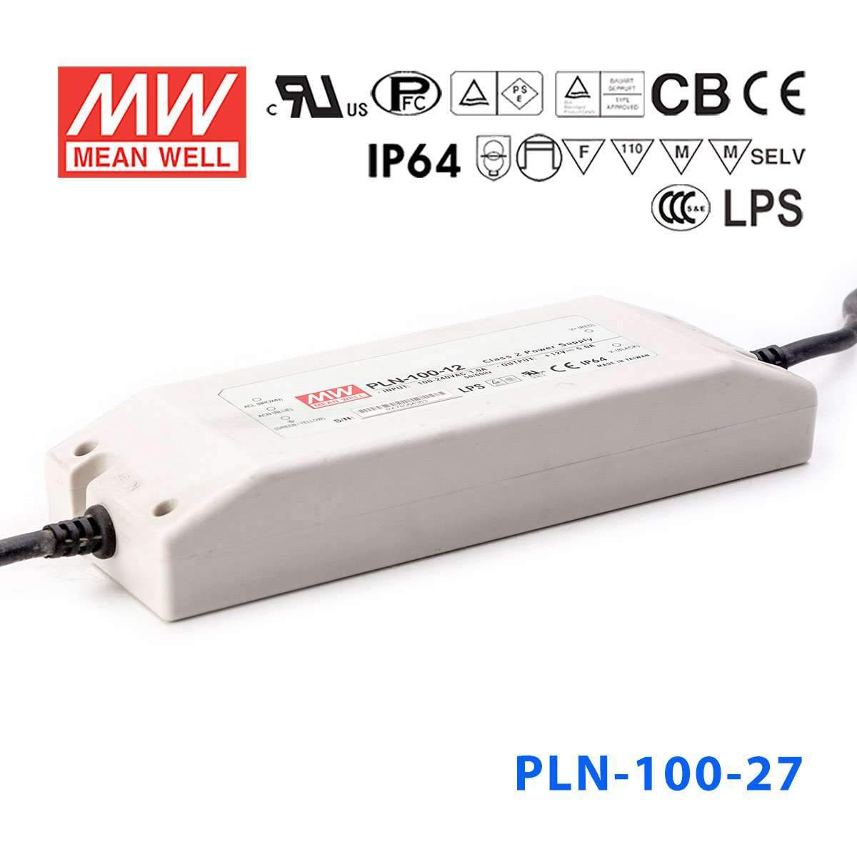 Mean Well PLN-100-27 Power Supply 100W 27V - IP64