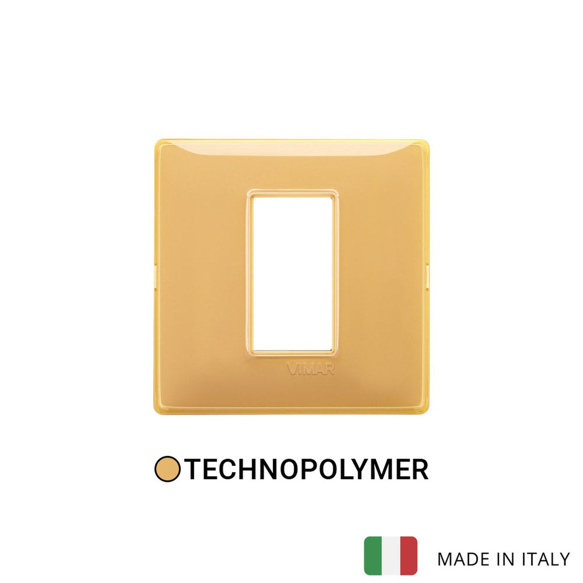 Vimar Plana Plate 1M Technopolymer Reflex Amber