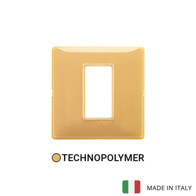 Vimar Plana Plate 1M Technopolymer Reflex Amber