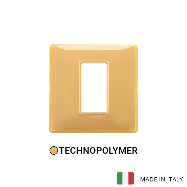 Vimar Plana Plate 1M Technopolymer Reflex Amber