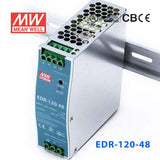 Mean Well EDR-120-48 Single Output Industrial Power Supply 120W 48V 2.5A - DIN Rail