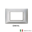 Vimar Plana Plate 3M Metal Metallized Silver