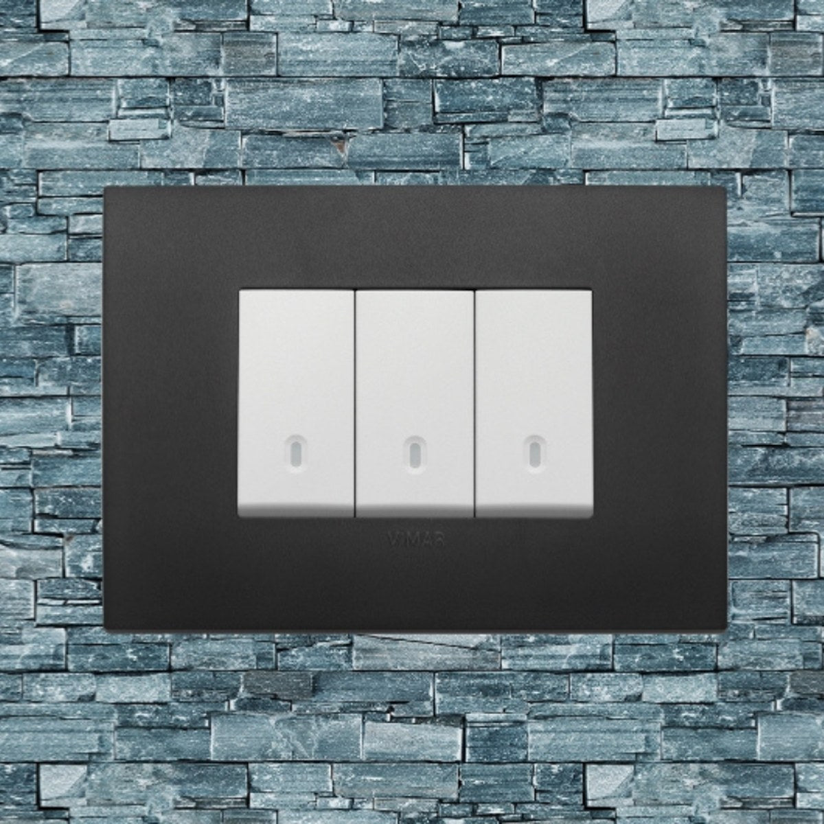Vimar Arke Plastic 3 Gang switch - Black - 16A - PHOTO 10