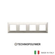 Vimar Plana Plate 8M(2+2+2+2) 71mm Technopolymer Matt Nickel
