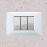 Vimar Plana Plastic 3 Gang Switch - White - 16A - PHOTO 1