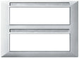 Vimar Plana Plate 14M Technopolymer Matt Silver