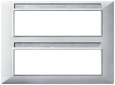 Vimar Plana Plate 14M Technopolymer Matt Silver