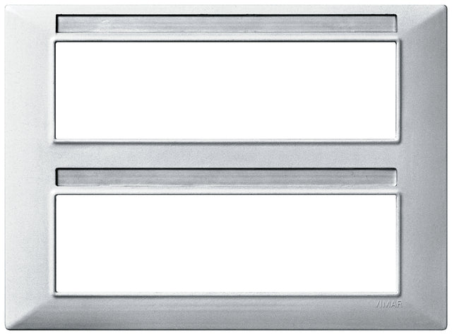 Vimar Plana Plate 14M Technopolymer Matt Silver