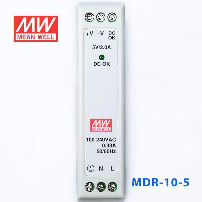 Mean Well MDR-10-5 Single Output Industrial Power Supply 10W 5V 2A - DIN Rail - PHOTO 2