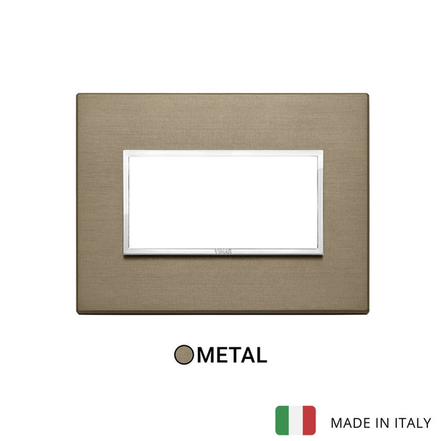 Vimar Eikon Evo Plate 4M Aluminium Dark Bronze