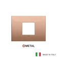 Vimar Arke Classic Plate 2centrM Metal Brushed Copper