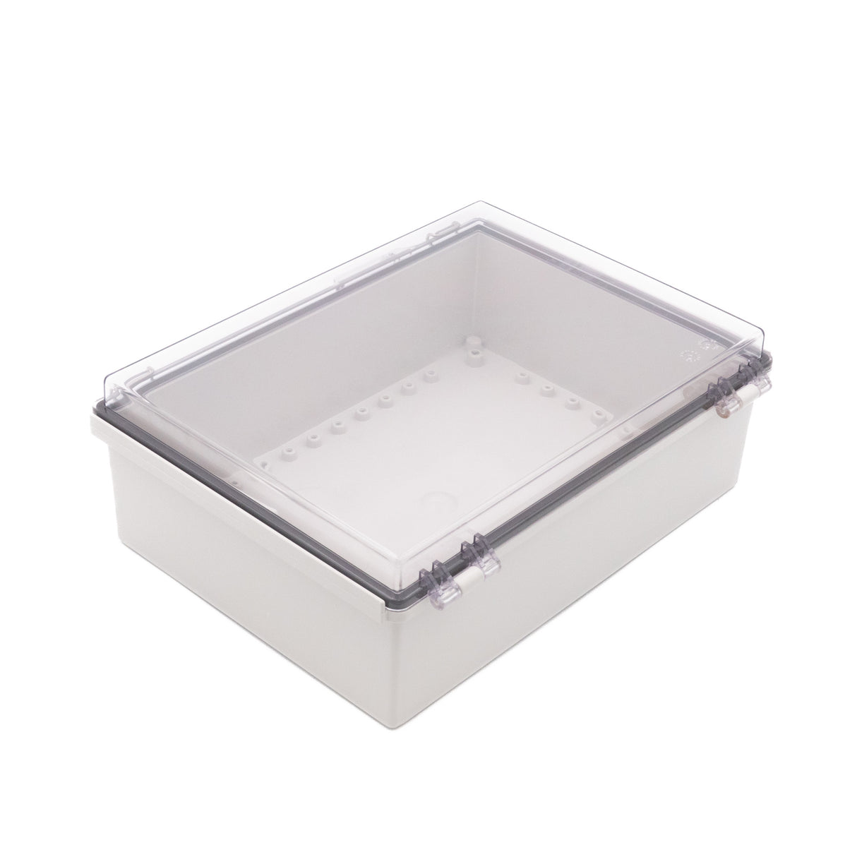 Boxco P-Series 280x380x130mm Plastic Enclosure, IP67, IK08, PC, Transparent Cover, Molded Hinge and Latch Type - PHOTO 3