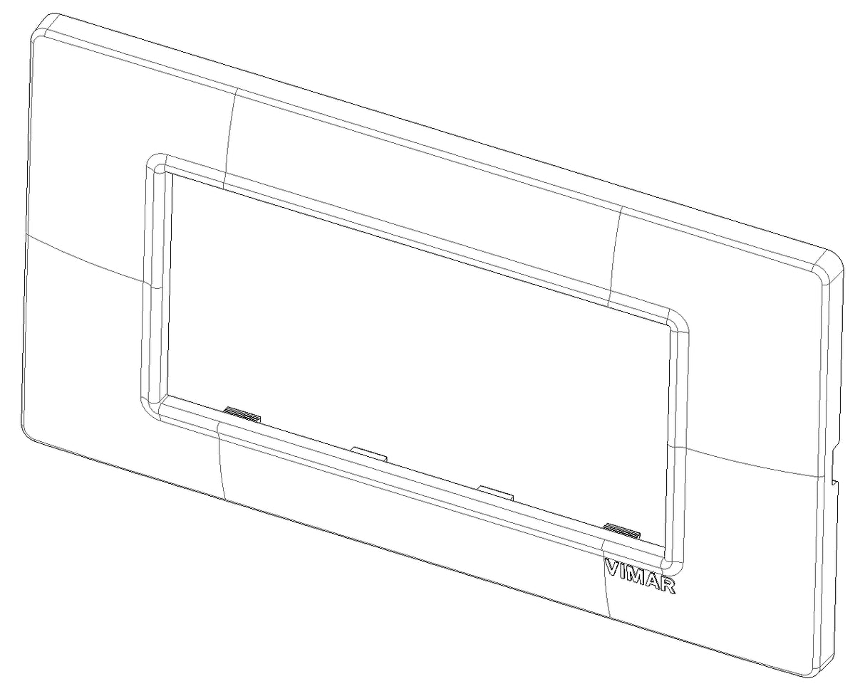 Vimar Plana Plate 4M Reflex Orange - PHOTO 3