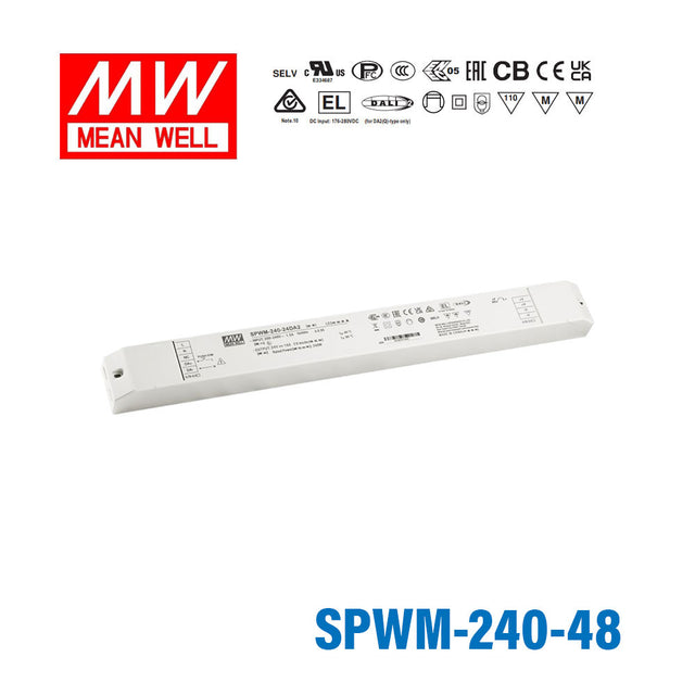 MEAN WELL SPWM-240-48 240W 48V CV LED Driver 5A