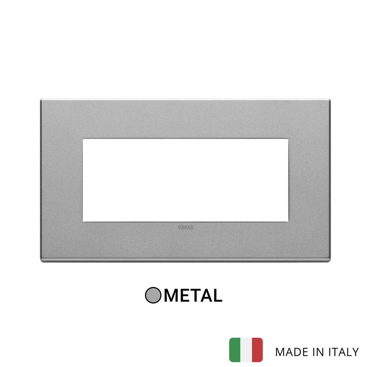 Vimar Eikon Exe Plate 5M Metal Silver