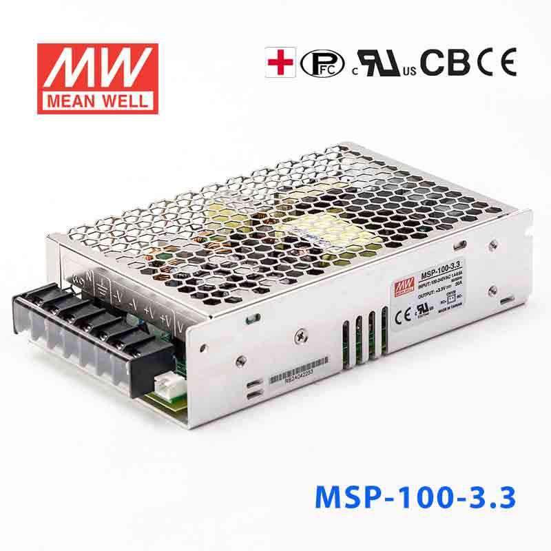 Mean Well MSP-100-3.3  Power Supply 66W 3.3V