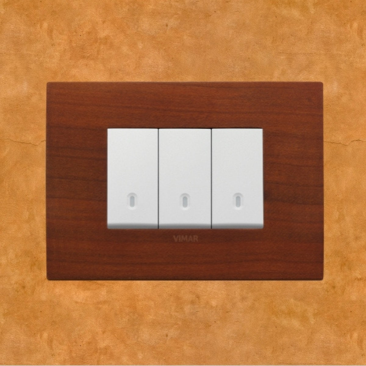Vimar Arke Wood 3 Gang switch - Cherry Wood - 16A - PHOTO 10