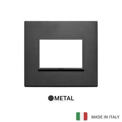 Vimar Eikon Evo Plate 3M Aluminium Total Black