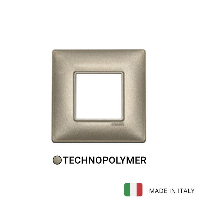 Vimar Plana Plate 2M BS Technopolymer Metallized Bronze