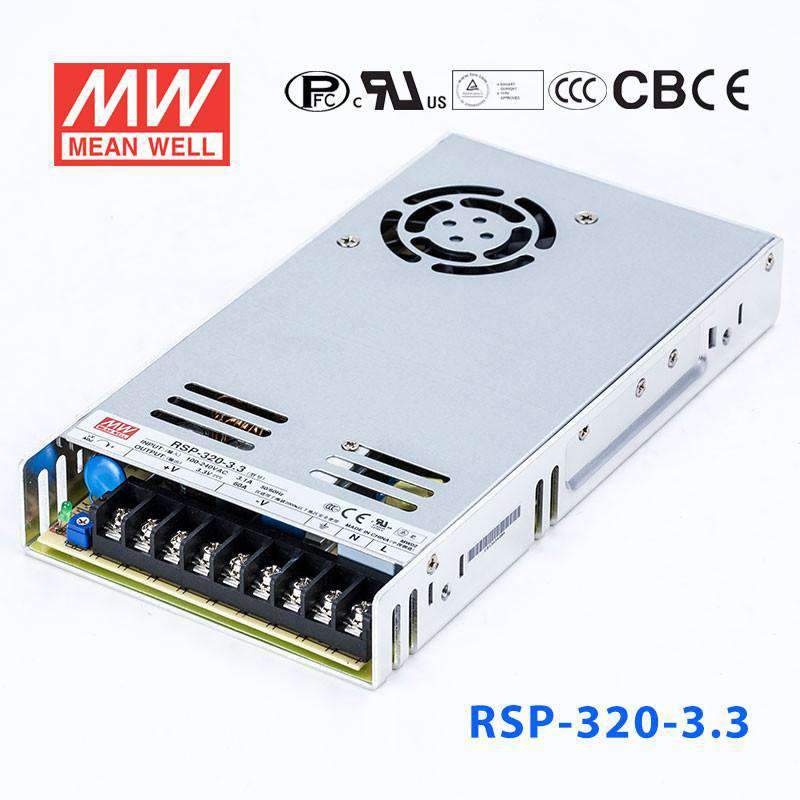 Mean Well RSP-320-3.3 Power Supply 198W 3.3V 60A