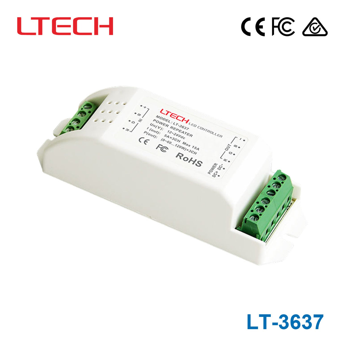 Ltech LT-3637 Common Anode to Common Cathode LED Power Repeater