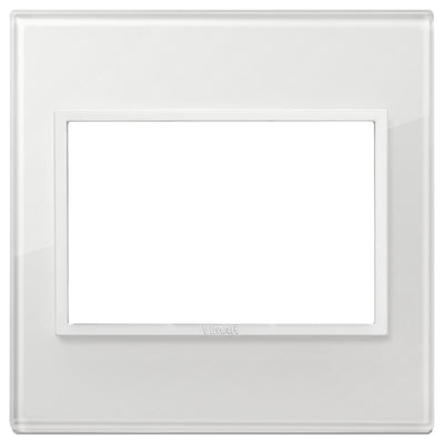 Vimar Eikon Evo Plate 3M Crystal Total White Diamond - British Standard