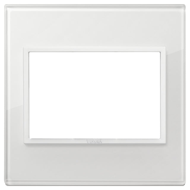 Vimar Eikon Evo Plate 3M Crystal Total White Diamond - British Standard
