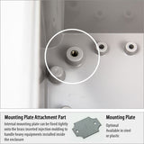 Boxco P-Series 135x185x85mm Plastic Enclosure, IP67, IK08, ABS, Transparent Cover, Molded Hinge and Latch Type - PHOTO 5