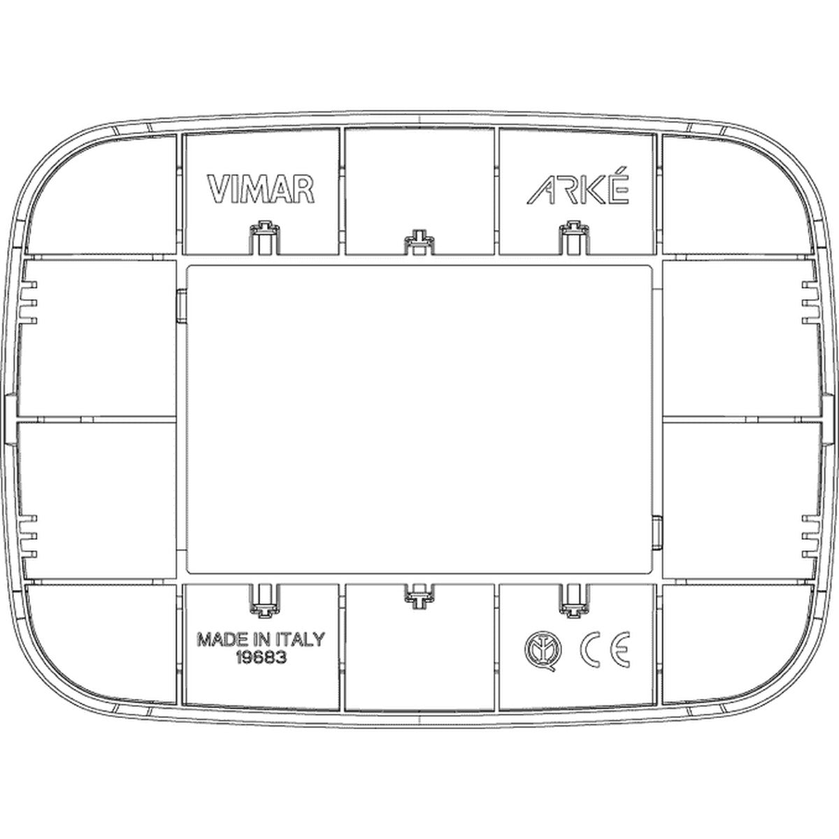 Vimar Arke Round Plate 3M Technopolymer Aluminium - PHOTO 2
