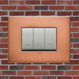Vimar Eikon Metal 3 Gang Switch - Brushed Copper - 16A - PHOTO 10