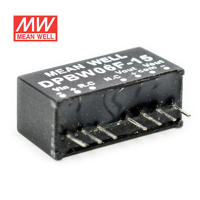 Mean Well DPBW06F-15 DC-DC Converter - 6W - 9~36V in ±15V out 200mA