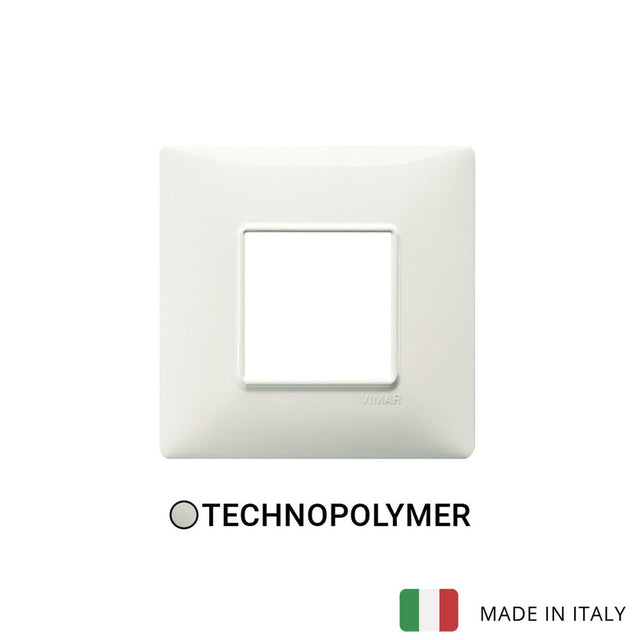 Vimar Plana Plate 2M BS Technopolymer Ivory