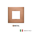 Vimar Eikon Plate 2M Metal Brushed Copper - Square