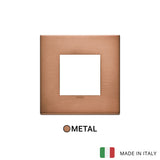Vimar Eikon Plate 2M Metal Brushed Copper - Square