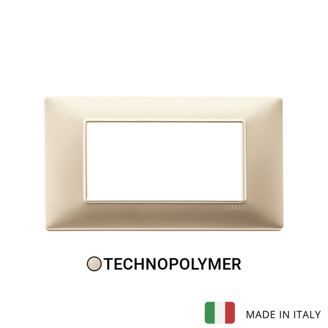 Vimar Plana Plate 4M Technopolymer Matt Champagne