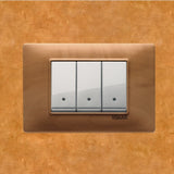 Vimar Plana Wood 3 Gang Switch - Wood Pear Tree - 16A - PHOTO 18
