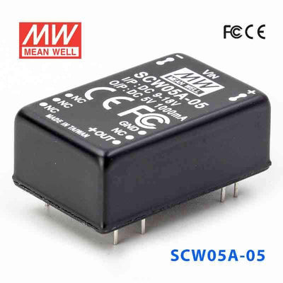 Mean Well SCW05A-05 DC-DC Converter - 5W 9~18V DC in 5V out 1A