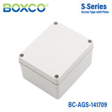 Boxco S-Series 140x170x95mm Plastic Enclosure, IP67, IK08, ABS, Grey Cover, Screw Type