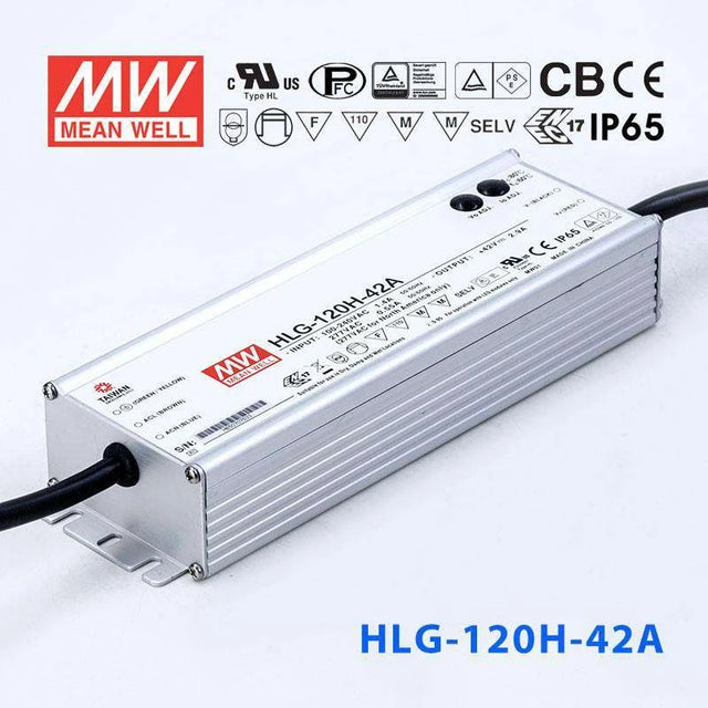 Mean Well HLG-120H-42A Power Supply 120W 42V - Adjustable 2.9A
