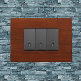 Vimar Arke Wood 3 Gang switch - Cherry Wood - 16A - PHOTO 6