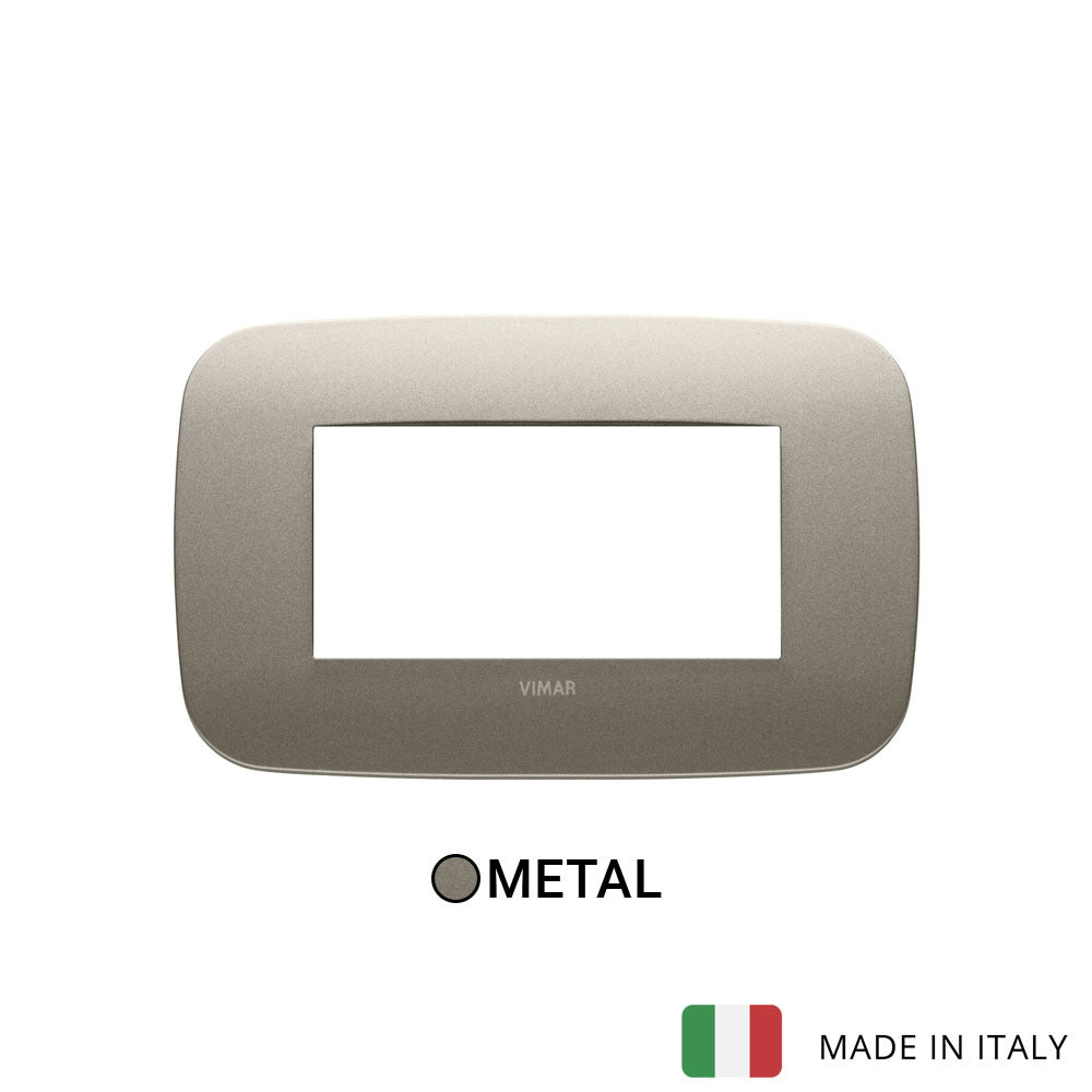 Vimar Arke Round Plate 4M Metal Matt Beige