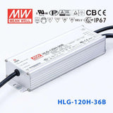 Mean Well HLG-120H-36B Power Supply 120W 36V- Dimmable