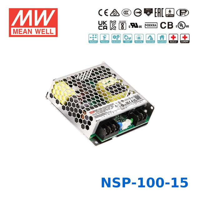 Mean Well 100.5W High Reliable Multi-Industries Power Supply 15V 6.7A