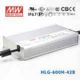 Mean Well HLG-600H-42AB Power Supply 600W 42V - Adjustable and Dimmable 14.3A