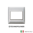 Vimar Plana Plate 3M BS Technopolymer Metallized Silver