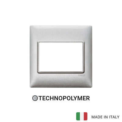 Vimar Plana Plate 3M BS Technopolymer Metallized Silver