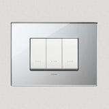 Vimar Eikon Glass 3 Gang Switch - Ice Silver - 16A - PHOTO 1