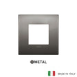 Vimar Arke Classic Plate 2M Metal Black Chrome - Square