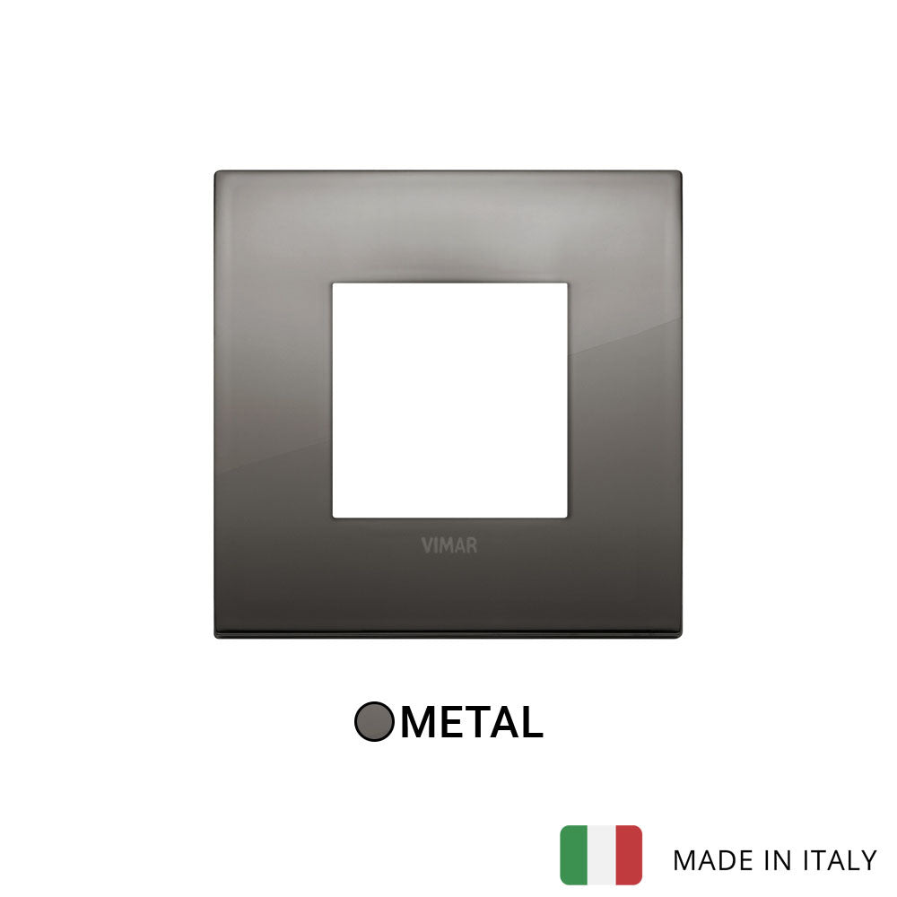 Vimar Arke Classic Plate 2M Metal Black Chrome - Square